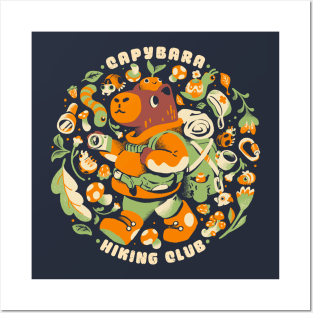 Capybara Hiking Club Posters and Art